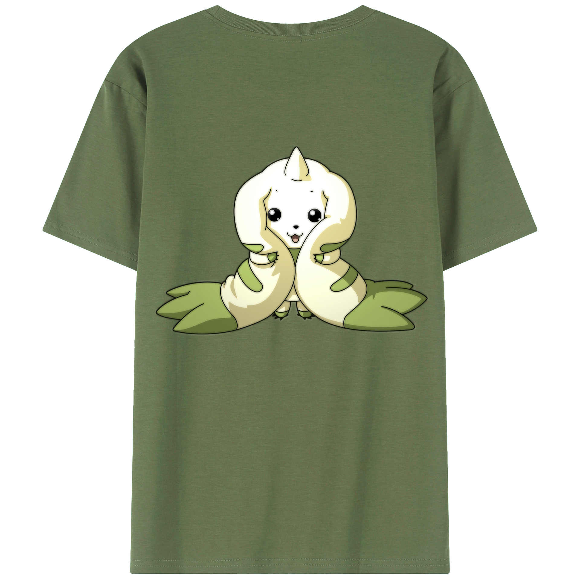 （画像用） Digimon デジタルモンスター/デジモン 綿100％ メンズ半袖Tシャツ（バックプリント） 通気性